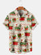 Men's Christmas Funny Graphic Short Sleeve Hawaiian Shirt